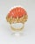 Modern 1960s Modernist Carved Two-Tone Coral Stylized Gold Ring size 7 For Sale - Image 3 of 10