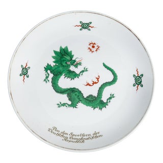 Decorative Plate with Dragon Figure from Meissen For Sale