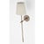 Thomas O'Brien for Visual Comfort Signature Bryant 27" Cordless Tail Sconce in Antique Nickel with Linen Shade For Sale - Image 12 of 13
