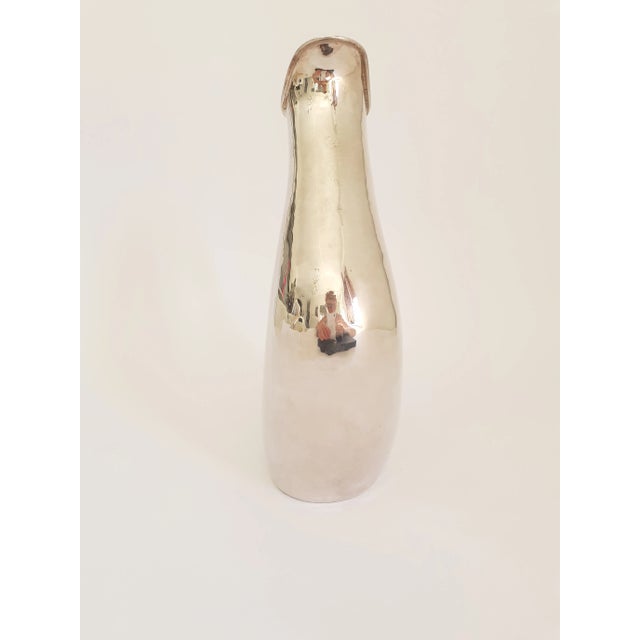 Mid 20th Century Vintage Silver Deco-Style Carafe of Italian Craftsmanship 800 Silver For Sale - Image 5 of 11