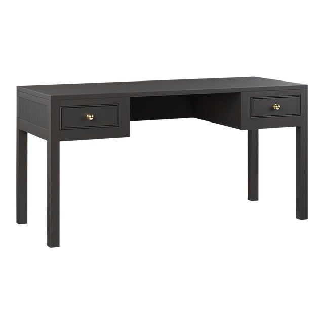 Elenor Oak Desk in Raven Chairish