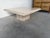 Contemporary 1980s Italian Postmodern Bullnose Beige Travertine Square Coffee Table by Stone International For Sale - Image 3 of 18