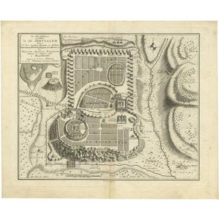 Map of Jerusalem in Israël, 1750 For Sale