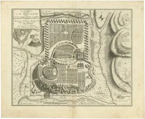 Map of Jerusalem in Israël, 1750