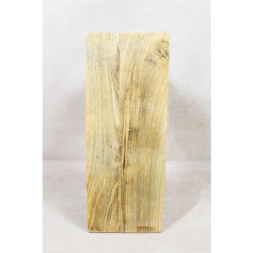 Rustic Vintage Rustic Square Stool in Elm Wood For Sale - Image 3 of 5