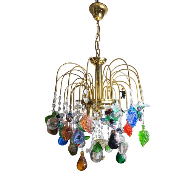Vintage Chandelier in Murano Glass, 1980s For Sale