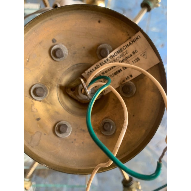 Art Deco Wall Lamps and Chandelier with 12 Lamps, 1970s, Set of 5 For Sale - Image 6 of 18