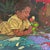 Seed of Love II by Ifeoluwa Alade | Acrylic on canvas Child holding a flower with colorful background. For Sale