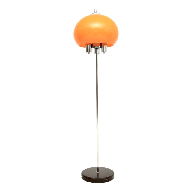 Vintage Italian Chrome Floor Lamp, 1970s For Sale