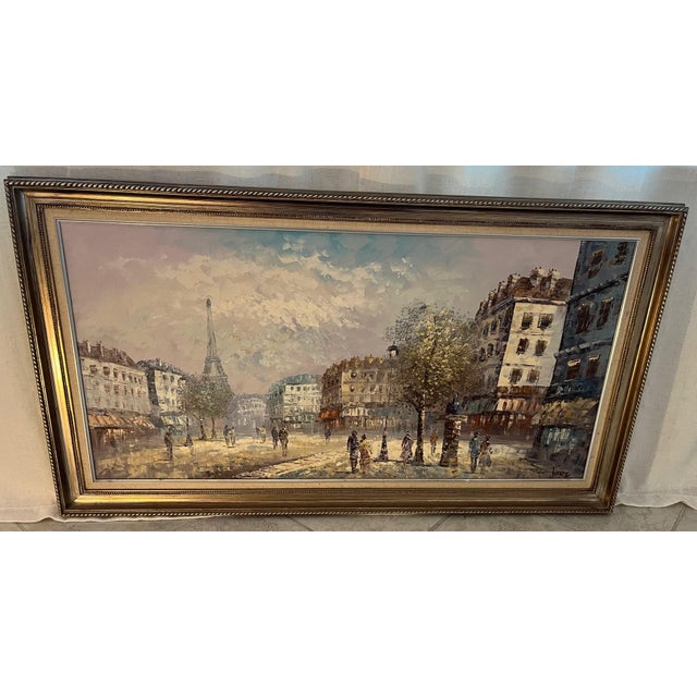 Impressionist Large Caroline Burnett (1877-1950) Impressionist Paris Cityscape Oil Painting For Sale - Image 3 of 12