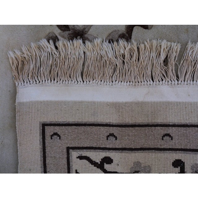 Beige Chinese Wool Lucky Rug For Sale - Image 8 of 10