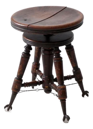 Antique Claw and Ball Foot Piano Stool