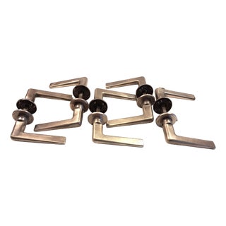 Door Handles by Max Burchartz for Wehag, 1934, Set of 5 For Sale