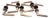 Door Handles by Max Burchartz for Wehag, 1934, Set of 5 For Sale
