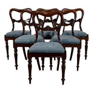 2nd Part 19th Century English Mahogany Chairs, England, Set of 6 For Sale