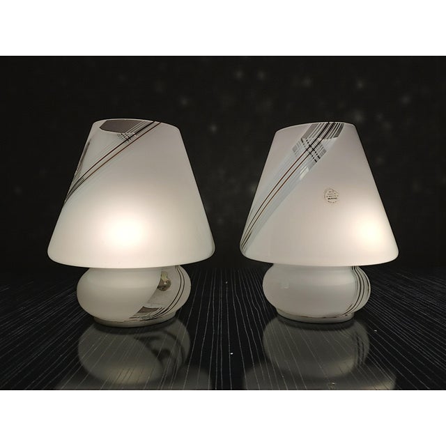 Mushroom Table Lamps in Murano Glass, 1970s, Set of 2 For Sale - Image 10 of 10