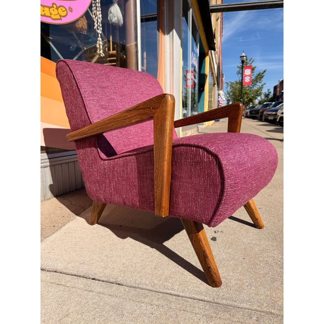 Wood Fully Restored 1950's Mid-Century Modern Armchair For Sale - Image 7 of 17