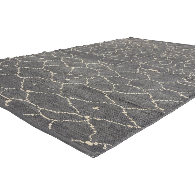 53443 Contemporary Turkish Moroccan Rug, 06'04 x 09'04. The Nomadic Reverie: A Contemporary Moroccan Masterpiece of...