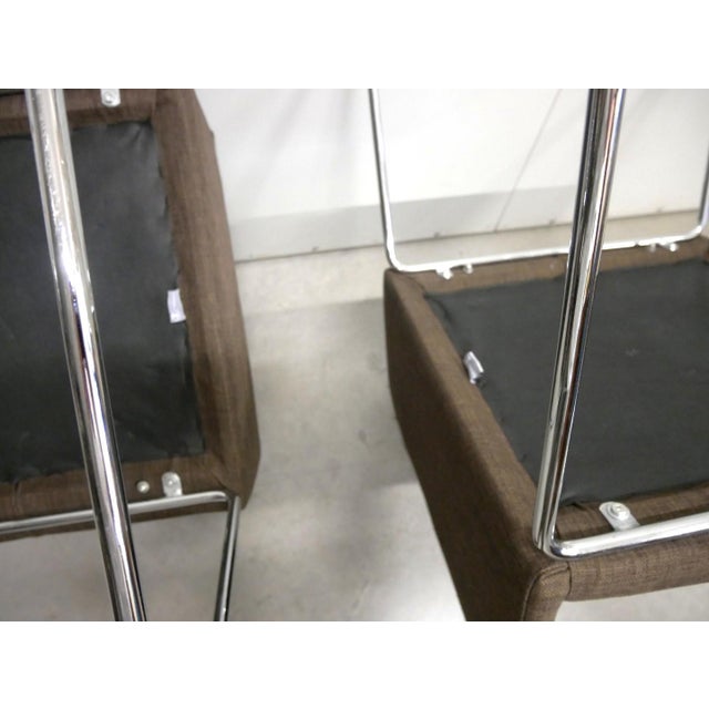 Metal Vintage Italian Modern Armchairs in Metal, 1980s, Set of 2 For Sale - Image 7 of 15