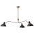 AERIN for Visual Comfort Signature Charlton Large Triple-Arm Chandelier in Black For Sale