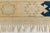 Vintage Turkish Area Rug, 9'0" X 6'6" Hand-Knotted Geometric Oushak Carpet, Cream and Blue Decorative Wool and Cotton Blend Rug For Sale - Image 4 of 10