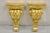 French Mid 20th Century Gold Giltwood French Louis XV Style Wood Acanthus Corbel Small Wall Shelf - Pair For Sale - Image 3 of 11