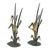 Mid-Century Heron and Duck Figurines in Brass and Green Metal, 1950s, Set of 2 For Sale - Image 6 of 14
