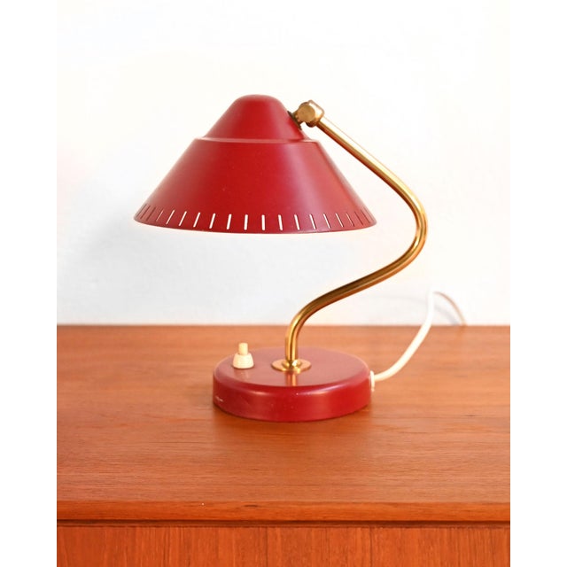 Red Table Lamp from Ringus, 1950s For Sale - Image 12 of 12
