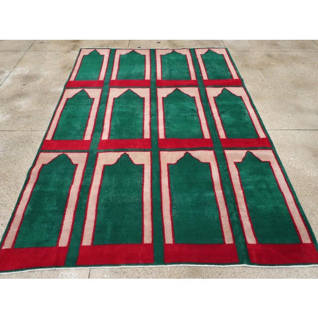 Art Deco Galerie Shabab Collection Mid-20th Century Turkish Art Deco Style Carpet For Sale - Image 3 of 9