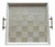 Square Beige Checkered Tray For Sale