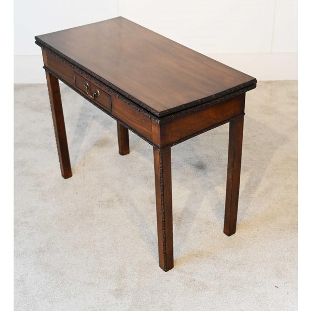 George III Mahogany Games Table Card, 1880s For Sale - Image 5 of 11