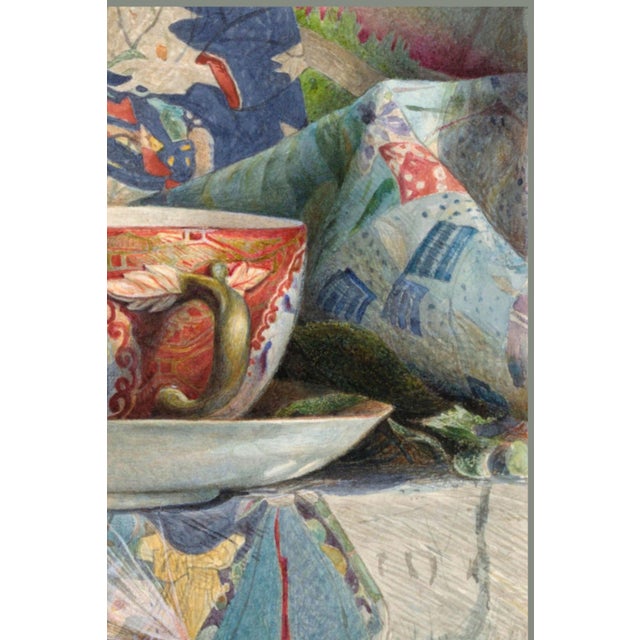 1876 Vintage Teacup Still Life Art Print, Japanese-Inspired Wall Art by Samuel Colman - 12" X 12" For Sale In Buffalo - Image 6 of 9