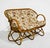 Contemporary Vintage Palm Beach 2 Strand Rattan Bamboo Loveseat in the Style of Franco Albini For Sale - Image 3 of 13