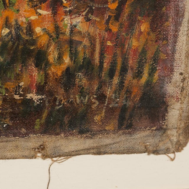 An antique 20th century oil on canvas piece by frederick thomas daws portraying a pair of hunting gun dogs with an...