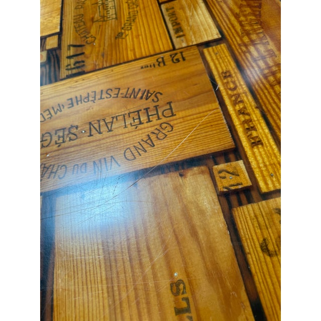 Vintage French Wine Crate Dining + Tasting Table | Chairish
