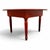 Terra Cotta Mid-Century Hand-Painted Magnolia Round Farmhouse Dining Table, 57 Inch For Sale - Image 8 of 15
