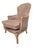 1980s Vintage French Louis XV Style Carved Wood Bergère Accent Armchair For Sale - Image 5 of 14