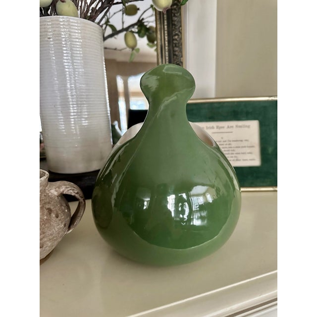 Forest Green Eva Zeisel Modernist Town and Country Ceramic Pitcher For Sale - Image 8 of 12