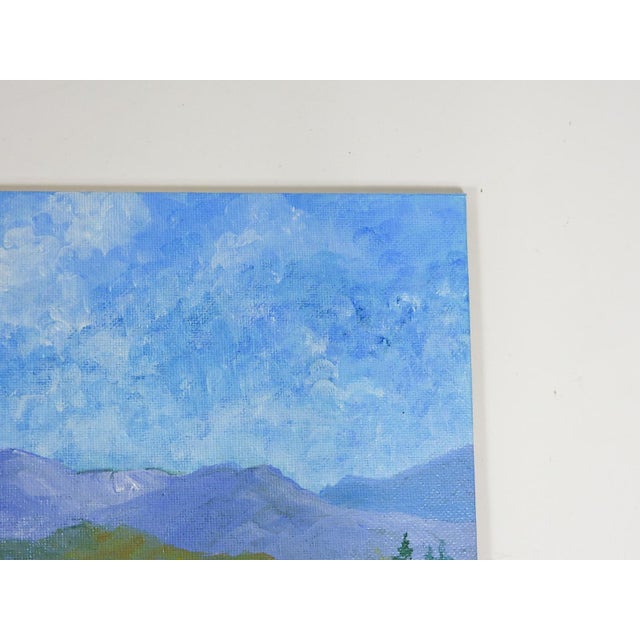 Contemporary Contemporary Mountain Valley Stream Landscape Painting For Sale - Image 3 of 7