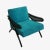 Offering a beautifully restored Mid-Century Modern Butterfly Lounge Chair, circa 1960, upholstered in peacock blue velvet....