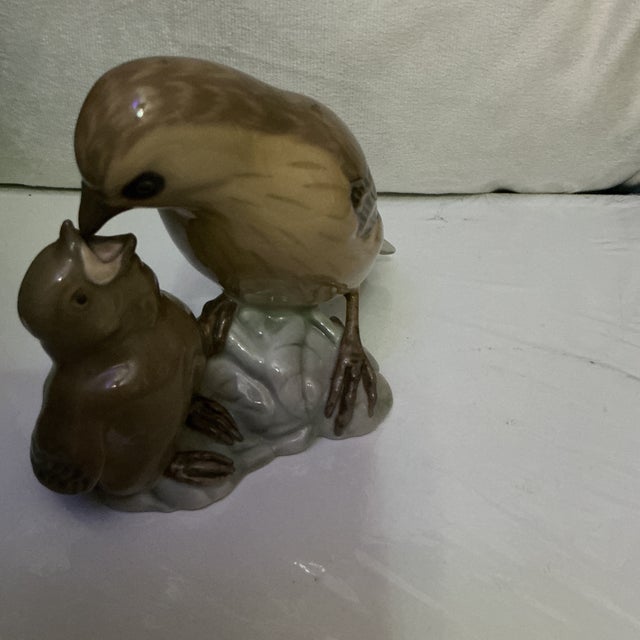 Modern 1980s Bing Grondahl Denmark Porcelain Figurine Bird Family For Sale - Image 3 of 7
