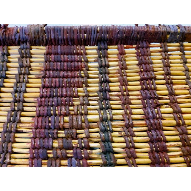 Wood Tuareg Mat in Reed For Sale - Image 7 of 8