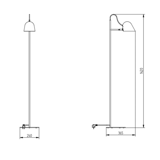 Streck' Floor Lamp by Joel Karlsson for Örsjö in White For Sale - Image 9 of 10
