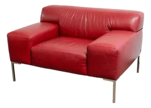 Contemporary Post Modern American Leather Red Tuscany Chair