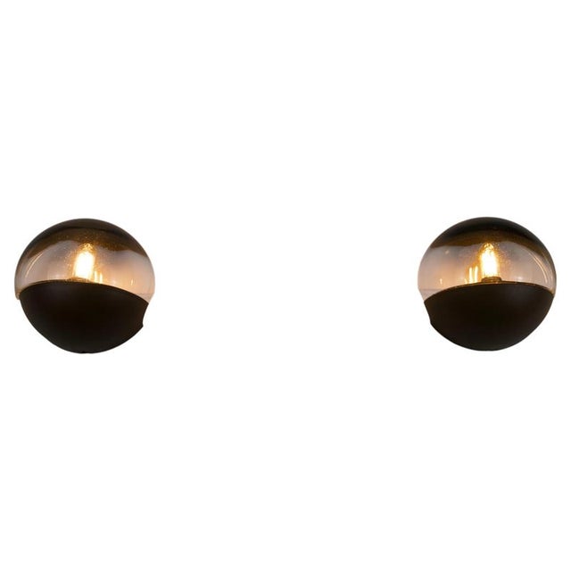 Mid-Century Wall Lamps in Glass and Plastic from Hillebrand, Germany, 1970s For Sale - Image 9 of 9