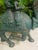 Late 20th Century Large Camel Statue Hand Carved Wood Green and Guilted Gold For Sale - Image 10 of 11