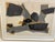 Soicher Marin Co Archipelago III. Gold Black and Gray Abstract.White/Gol Frame. Original Retail $1290. Showroom floor sample.