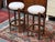 Dark Walnut + Boucle Counter Stools, Pair For Sale - Image 9 of 12