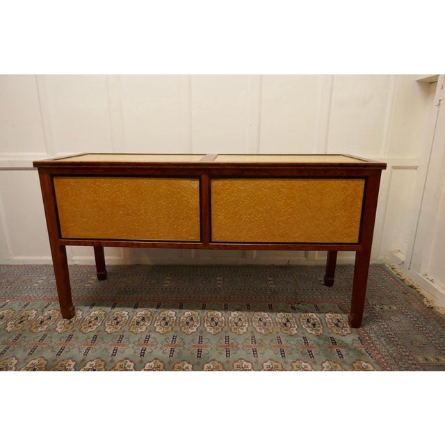 Wood Art Deco Style Walnut and Maple Reception Desk, 1960s For Sale - Image 7 of 9