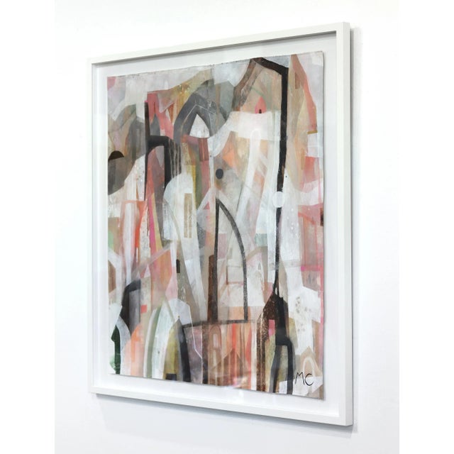 Textile Antibes 2 - Framed Contemporary Neutral Tones Original Acrylic Painting on Canvas by Swedish Artist Maria C Bernhardsson For Sale - Image 7 of 9